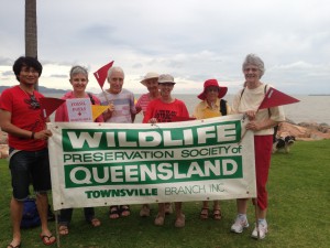 Townsville Branch members with banner