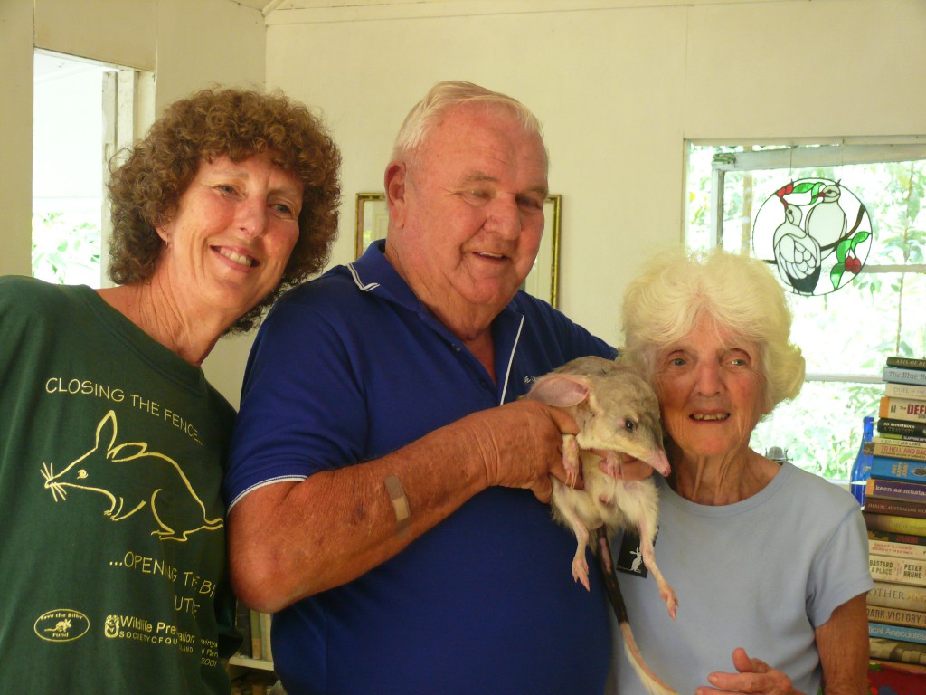 With "bilby brother" Frank Manthey, Margaret Thorsborne and Lester blby. Suzie made several visits to Currawinya NP.
